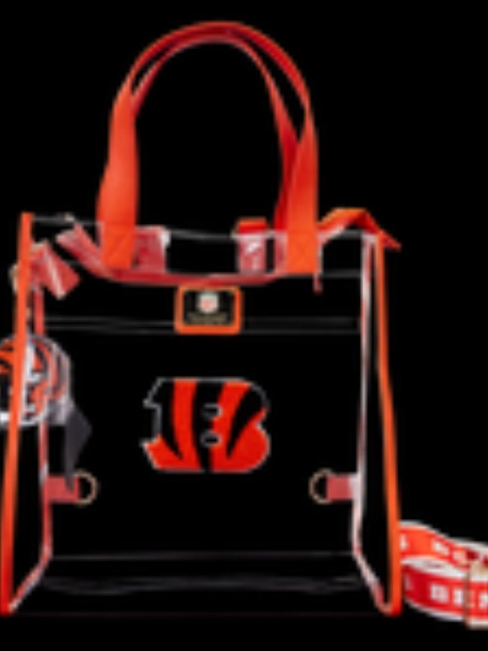 NFL Cincinnati Bengals Clear Convertible Backpack & Tote Crossbody Stadium Bag